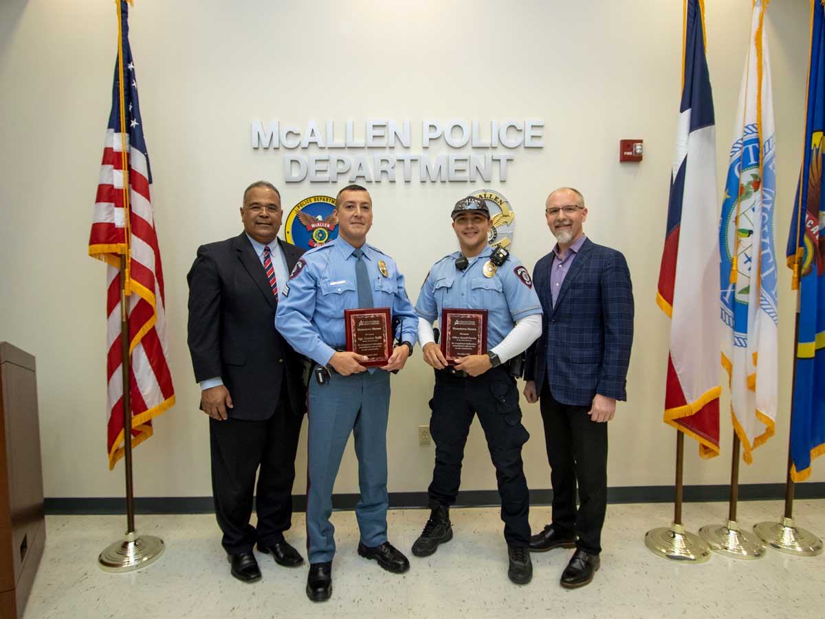 Sgt. Gaston Balli and Officer Russell Parada of the McAllen Police Department